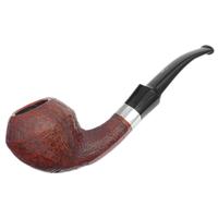 Danish Estates Nording Handmade Sandblasted Bent Bulldog with Silver (13) (Unsmoked)