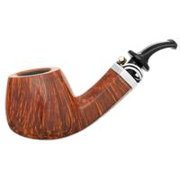 Danish Estates Neerup P. Jeppesen Handmade High Grade Smooth Bent Brandy with 14KT Gold Ball and Silver (7) (Unsmoked)
