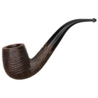English Estates Sunrise Etched Grain Rusticated Bent Billiard (43) (by Comoy's)