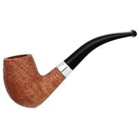 English Estates Dunhill Zeppelin Tanshell Quaint Bent Billiard with Silver (4) (16/16) (2025) (with Case and Silver Tamper) (Unsmoked)