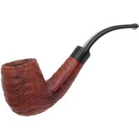 French Estates The Tinder Box Ripple Grain Carved Bent Billiard (23-S)