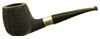 German Estates Reiner Thilo Sandblasted Morta Bent Billiard with Silver Band