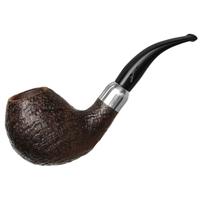 Italian Estates Savinelli Autograph Sandblasted Bent Egg with Silver (4) (6mm)