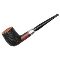 Italian Estates Mastro de Paja Partially Sandblasted Billiard with Silver (1B) (One Sun) (Unsmoked)