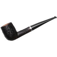 Italian Estates Ser Jacopo Niger Sandblasted Billiard with Silver (S1) (A)