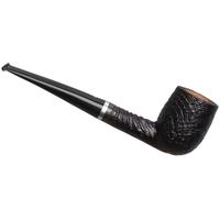 Italian Estates Ser Jacopo Niger Sandblasted Billiard with Silver (S1) (A)