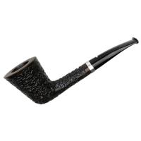 Italian Estates Caminetto Partially Rusticated Bent Dublin with Silver (8.R.19) (Unsmoked)