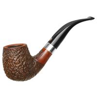 Italian Estates T. Cristiano Metamorfosi Rusticated Bent Billiard with Silver (50) (D2) (9mm) (Unsmoked)