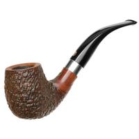 Italian Estates T. Cristiano Metamorfosi Rusticated Bent Billiard with Silver (50) (D2) (9mm) (Unsmoked)