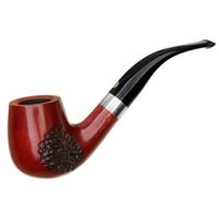 Italian Estates T. Cristiano Metamorfosi Partially Rusticated Bent Billiard with Silver (50) (C2) (9mm) (Unsmoked)