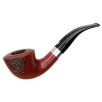 Italian Estates T. Cristiano Metamorfosi Partially Rusticated Bent Dublin with Silver (C509) (9mm) (Unsmoked)