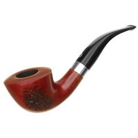 Italian Estates T. Cristiano Metamorfosi Partially Rusticated Bent Dublin with Silver (C509) (9mm) (Unsmoked)