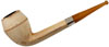 Italian Estates Giuseppe Hiawwayschek Meerschaum Long Bulldog (Replacement stem; aftermarket band) (with Case) (Late 19th Century)
