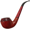 Italian Estates Radice Single Bore Clear Bent Rhodesian with Shank Extension