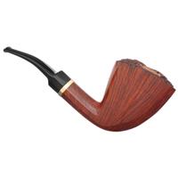 Italian Estates Ser Jacopo Gem Series Fiammata (Granato) Paneled Bent Dublin with 18K Gold (Maxima Maxima) (Unsmoked)