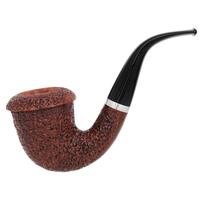 Italian Estates Ser Jacopo Rusticated Calabash with Silver (R1) (Maxima) (Unsmoked)