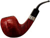 Italian Estates Savinelli Autograph Smooth Panel  with Aftermarket Silver Band (6mm)