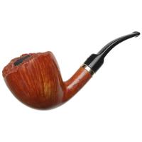 Italian Estates Ser Jacopo Gem Series Fiammata (Granato) Bent Dublin with 18K Gold (Unsmoked)