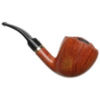 Italian Estates Ser Jacopo Gem Series Fiammata (Granato) Bent Dublin with 18K Gold (Unsmoked)