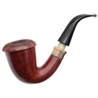Italian Estates Ser Jacopo Delecta Partially Rusticated Calabash with Horn (Maxima Maxima) (Unsmoked)