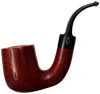 Italian Estates Brebbia Stand Up Noce Bent Billiard (2863) (Unsmoked)