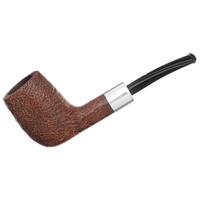 Italian Estates Musico Sandblasted Bent Billiard with Silver (Floodlight) (Unsmoked)
