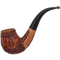 Italian Estates Ser Jacopo Rowlette Rusticated Bent Billiard (A) (Maxima) (Unsmoked)