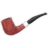 Italian Estates Il Ceppo Sandblasted Bent Billiard with Silver (1)