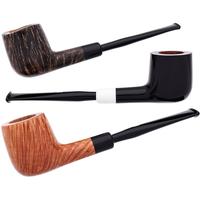 Italian Estates Castello 3 Pipe Set (with Leather Box) (Unsmoked)