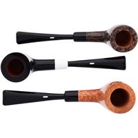 Italian Estates Castello 3 Pipe Set (with Leather Box) (Unsmoked)