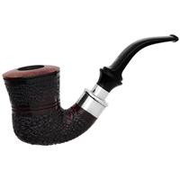 Italian Estates Ser Jacopo Delecta Partially Rusticated Bent Billiard with Silver (R1) (Maxima)