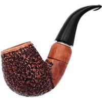 Italian Estates Ser Jacopo Rusticated Bent Billiard with Silver (R1) (B) (Unsmoked)