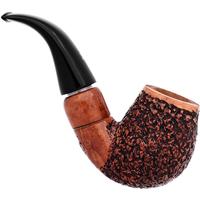 Italian Estates Ser Jacopo Rusticated Bent Billiard with Silver (R1) (B) (Unsmoked)