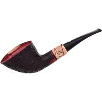 Italian Estates Claudio Cavicchi Black Sandblasted Bent Dublin with Spalted Beechwood (Unsmoked)
