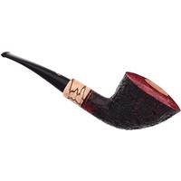 Italian Estates Claudio Cavicchi Black Sandblasted Bent Dublin with Spalted Beechwood (Unsmoked)
