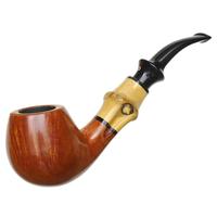 Japanese Estates Tsuge Smooth Bent Egg with Bamboo (9mm) (363) (Unsmoked)