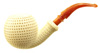 Turkish Estates SMS Meerschaum Lattice Carved Bent Ball (Unsmoked)