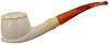 Turkish Estates CAO Bekler Meerschaum Bent Pot (Unsmoked) (with Case)