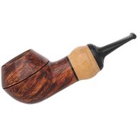 Misc. Estates Roadtown Smooth Rhodesian Reverse Calabash with Buddha Belly Bamboo (19) (Unsmoked)