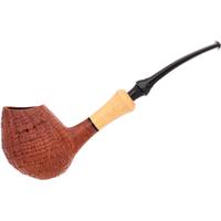 Misc. Estates Chris Asteriou Sandblasted Bent Egg with Boxwood (1408) (2024) (Unsmoked)