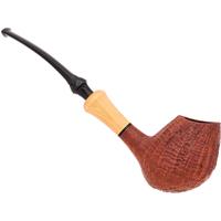 Misc. Estates Chris Asteriou Sandblasted Bent Egg with Boxwood (1408) (2024) (Unsmoked)