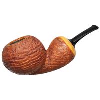 Misc. Estates Alexander Sokolik Sandblasted Reverse Calabash Mouse with Boxwood (Unsmoked)