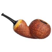 Misc. Estates Alexander Sokolik Sandblasted Reverse Calabash Mouse with Boxwood (Unsmoked)