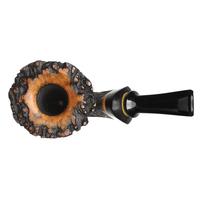 Misc. Estates Alexander Sokolik Partially Sandblasted Bent Dublin with Boxwood and Horn (Unsmoked)