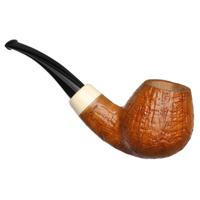 Misc. Estates Sergey Ailarov Sandblasted Bent Brandy with Ivorite (Unsmoked)