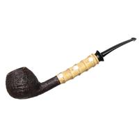 Misc. Estates snow3year Sandblasted Bent Apple with Bamboo (Unsmoked)