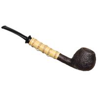 Misc. Estates snow3year Sandblasted Bent Apple with Bamboo (Unsmoked)