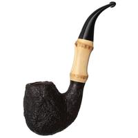Misc. Estates Michael Parks Sandblased Bent Billiard with Bamboo (V.8)