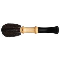 Misc. Estates Michael Parks Sandblased Bent Billiard with Bamboo (V.8)