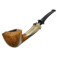 Misc. Estates Ping Zhan Smooth Bent Dublin with 'Bamboo' Carved Horn (2019)